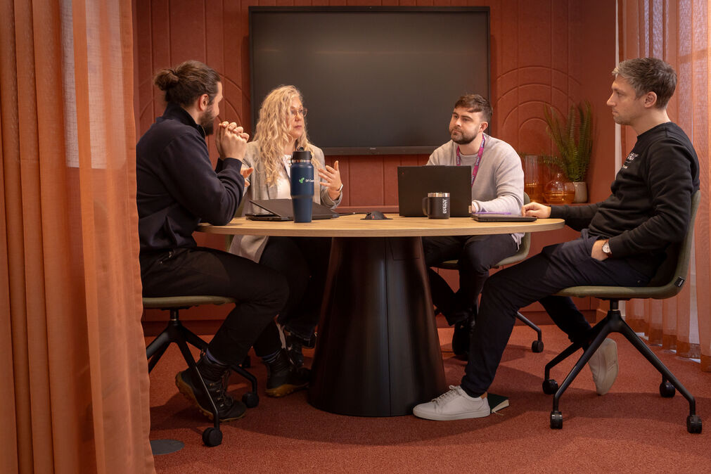 DF Capital employees having a meeting